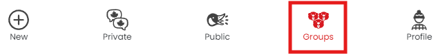 Groups icon in the navigation menu