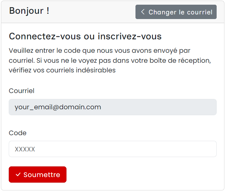 Connexion étape 2